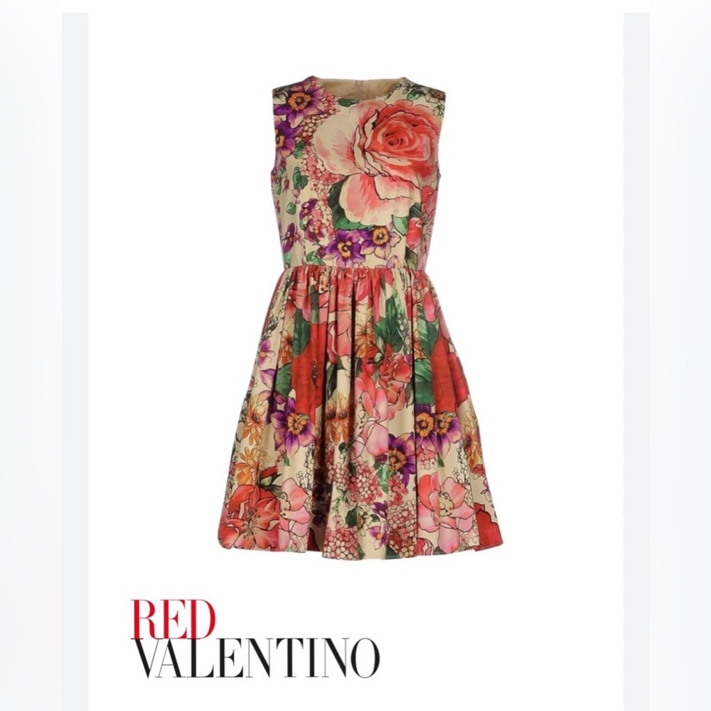 Kentucky derby floral poplin dress by RED Valentino
